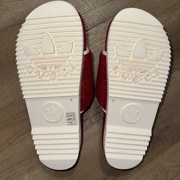 Gucci X Adidas Slides (Red) (Unused) - Picture 4 of 15
